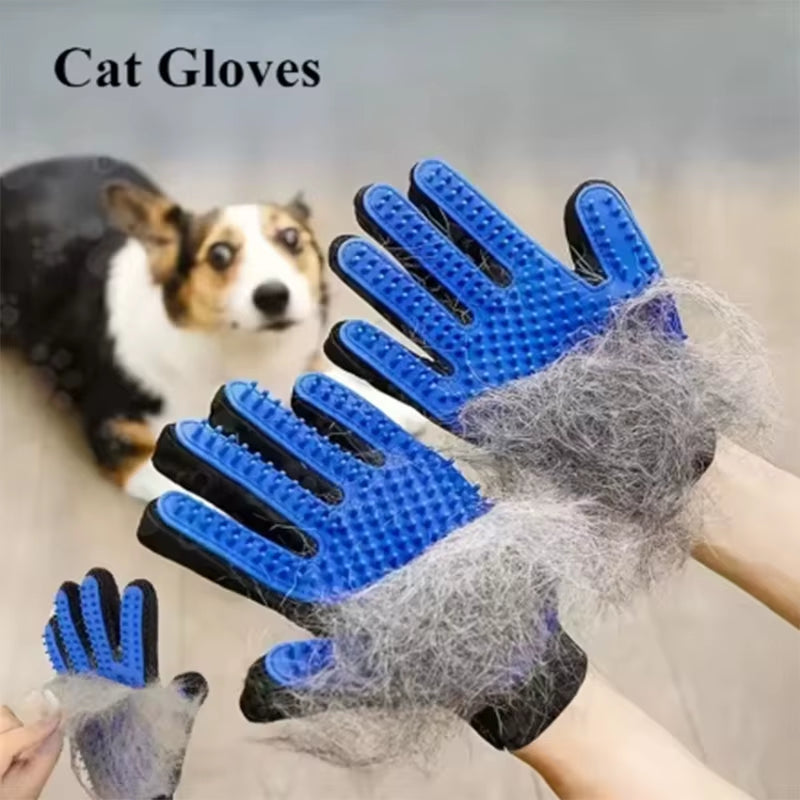 Gant de toilettage pour animaux de compagnie, peigne pour poils de chien et chat, gant de nettoyage, brosse de massage pour enlever les poils, accessoires pour animaux, accessoires pour chats