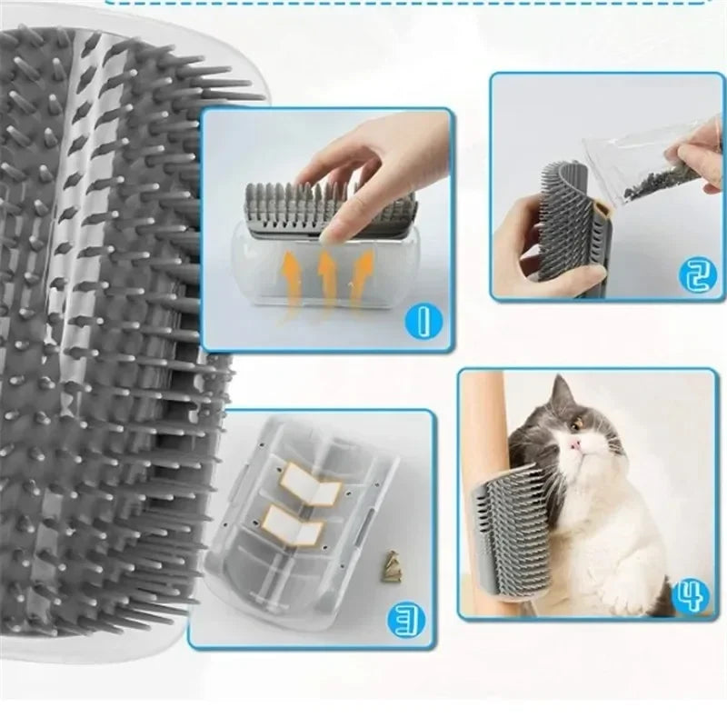 Shobaka™ – Self-Grooming Corner Brush for Cats