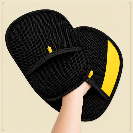 Shobaka pet hair removal gloves – Basic + Black & Yellow · 2 gloves