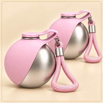 Shobaka 2-in-1 dog water bottles – pink duo