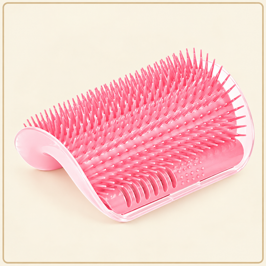 Shobaka self-grooming corner brush for cats – Pink