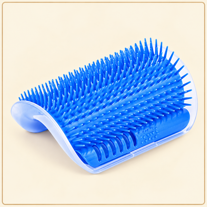 Shobaka self-grooming corner brush for cats – Blue