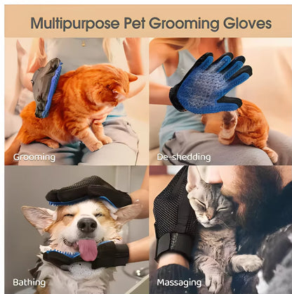 Gant de toilettage pour animaux de compagnie, peigne pour poils de chien et chat, gant de nettoyage, brosse de massage pour enlever les poils, accessoires pour animaux, accessoires pour chats