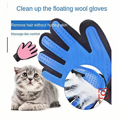 Gant de toilettage pour animaux de compagnie, peigne pour poils de chien et chat, gant de nettoyage, brosse de massage pour enlever les poils, accessoires pour animaux, accessoires pour chats